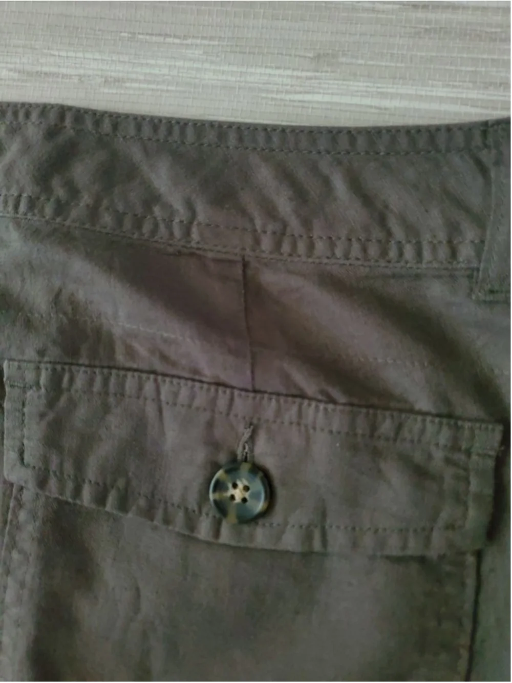 Banana Republic Martin Cargo Utility Pants Olive Green Linen Cotton Size 12 NWT